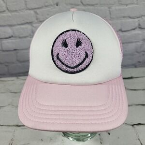 Smiley World Pink Smile Face Snapback Hat‎ Adjustable Ball Cap